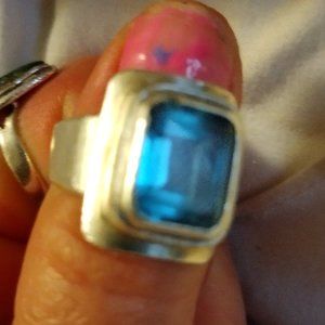Blue topaz ring